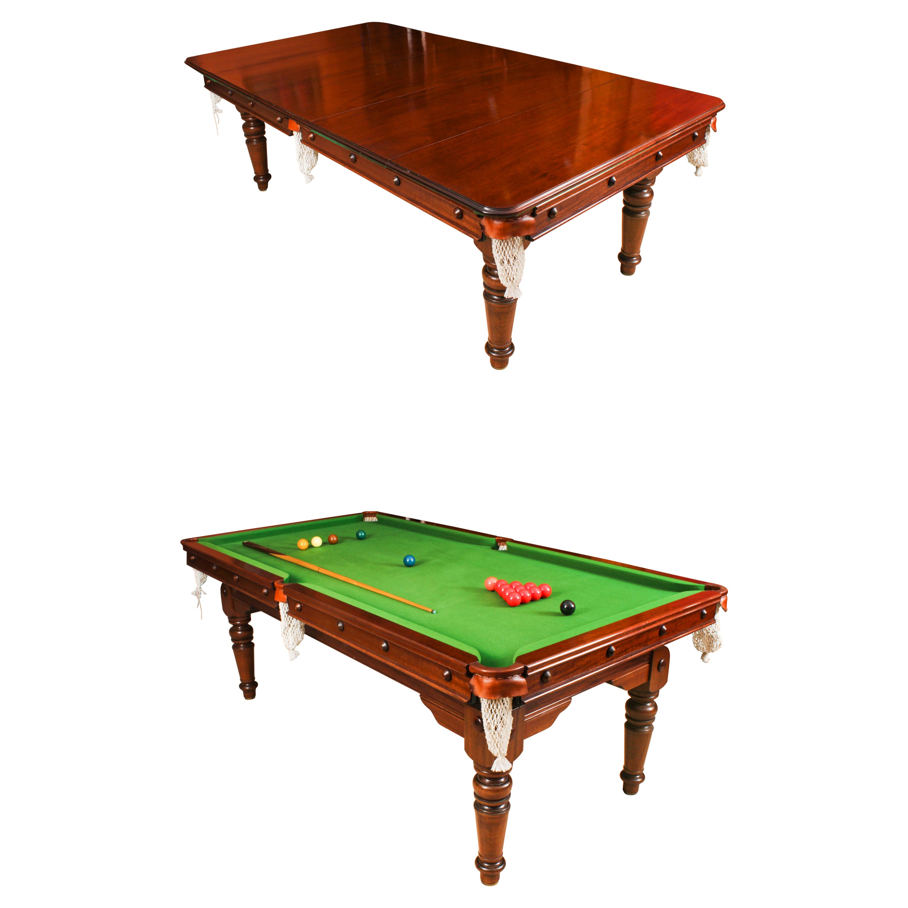 Antique Victorian Snooker / Dining Table Fully Refurbished Circa 1900 For Sale
