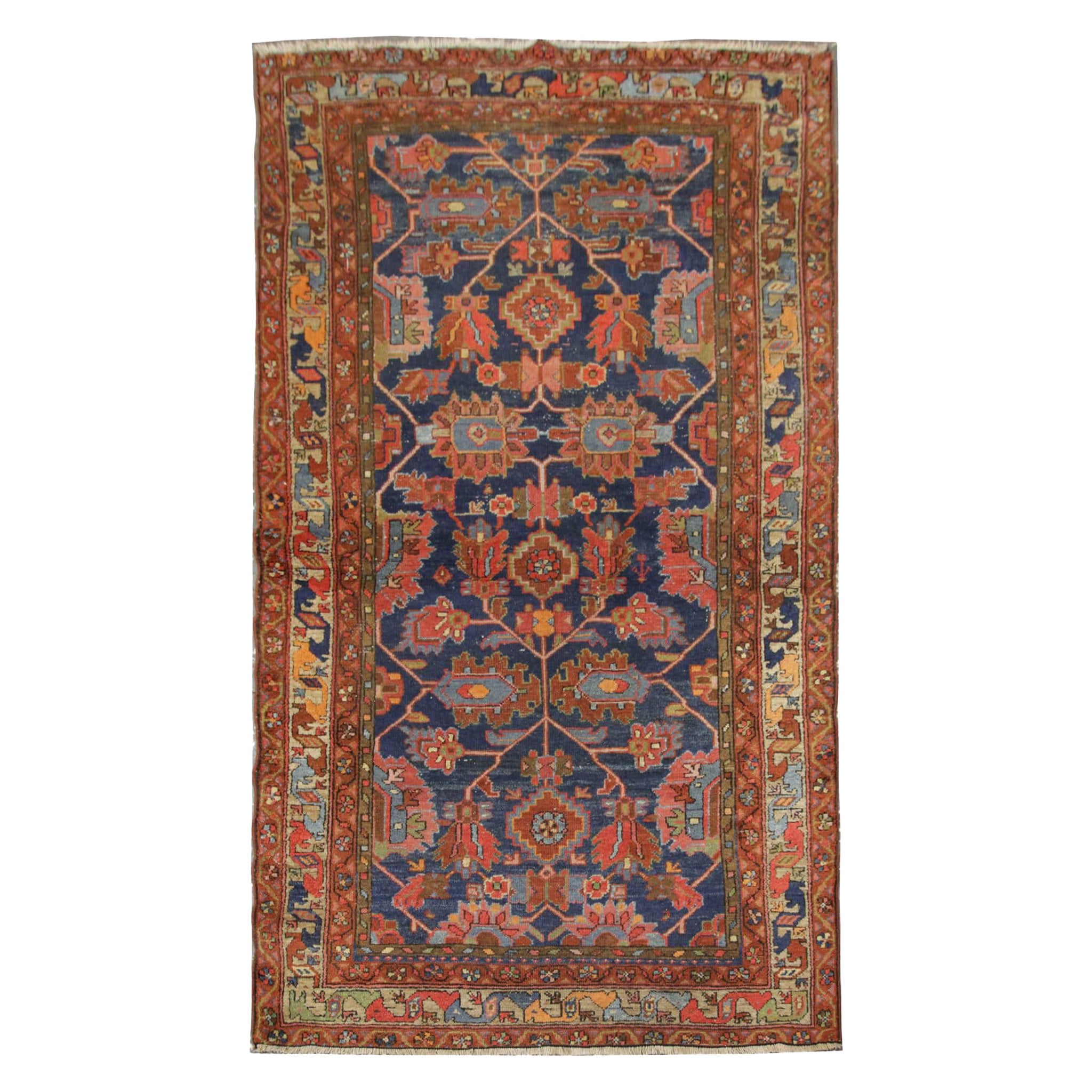 Antique Farahan Carpet, Handmade Rug All Over Design Living Room Rug For Sale