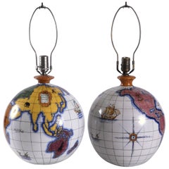 Paire de bases de lampe globe Zaccagnini:: Italie:: vers 1950