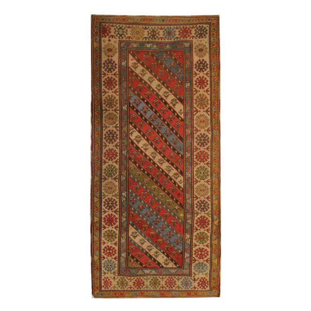 Rare Antique Rug English Axminister Handmade Runner Rug, Floral Carpet ...