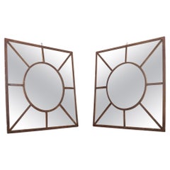 Paar Metall-Fensterspiegel