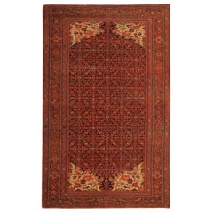 Rare Antique Rug Persian Malayer Rug All Over Handmade Carpet