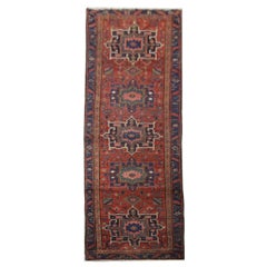 Antique Persian Runner Rug, Handmade Karaje Carpet Stair Runner Area Rug