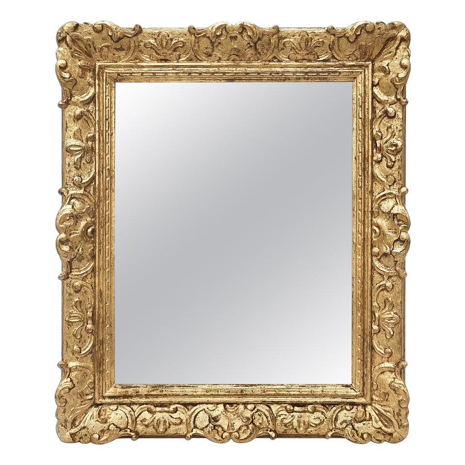 Antique French Giltwood Wall Mirror In The Louis XIV Style, circa 1940 For Sale