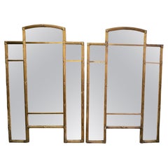 Antique Monumental French Mirrors in Golden Wood - Historic Treasures of Elegance