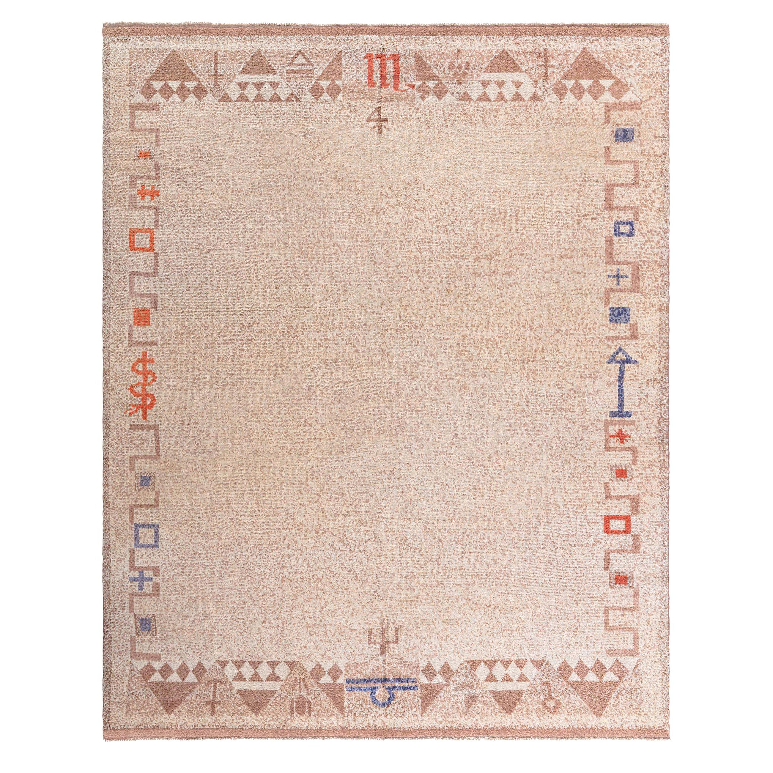 Mid-20th Century Swedish Pile Rug For Sale