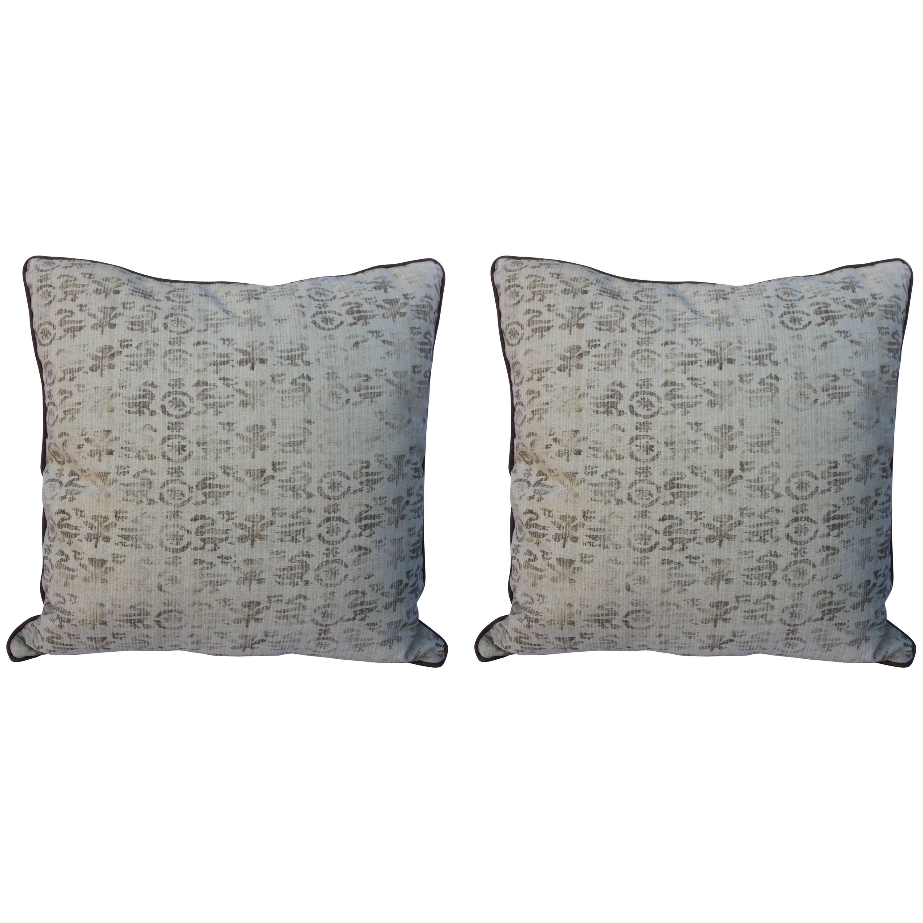 Rose Tarlow Printed Linen Pillows, Pair