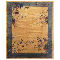 Antique 1920s Chinese Art Deco Carpet