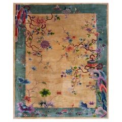 Antique 1920s Chinese Art Deco Carpet