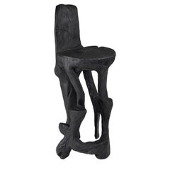 Makha, Solid Wood Sculptural Bar Chair, Original Contemporary Design, Logniture