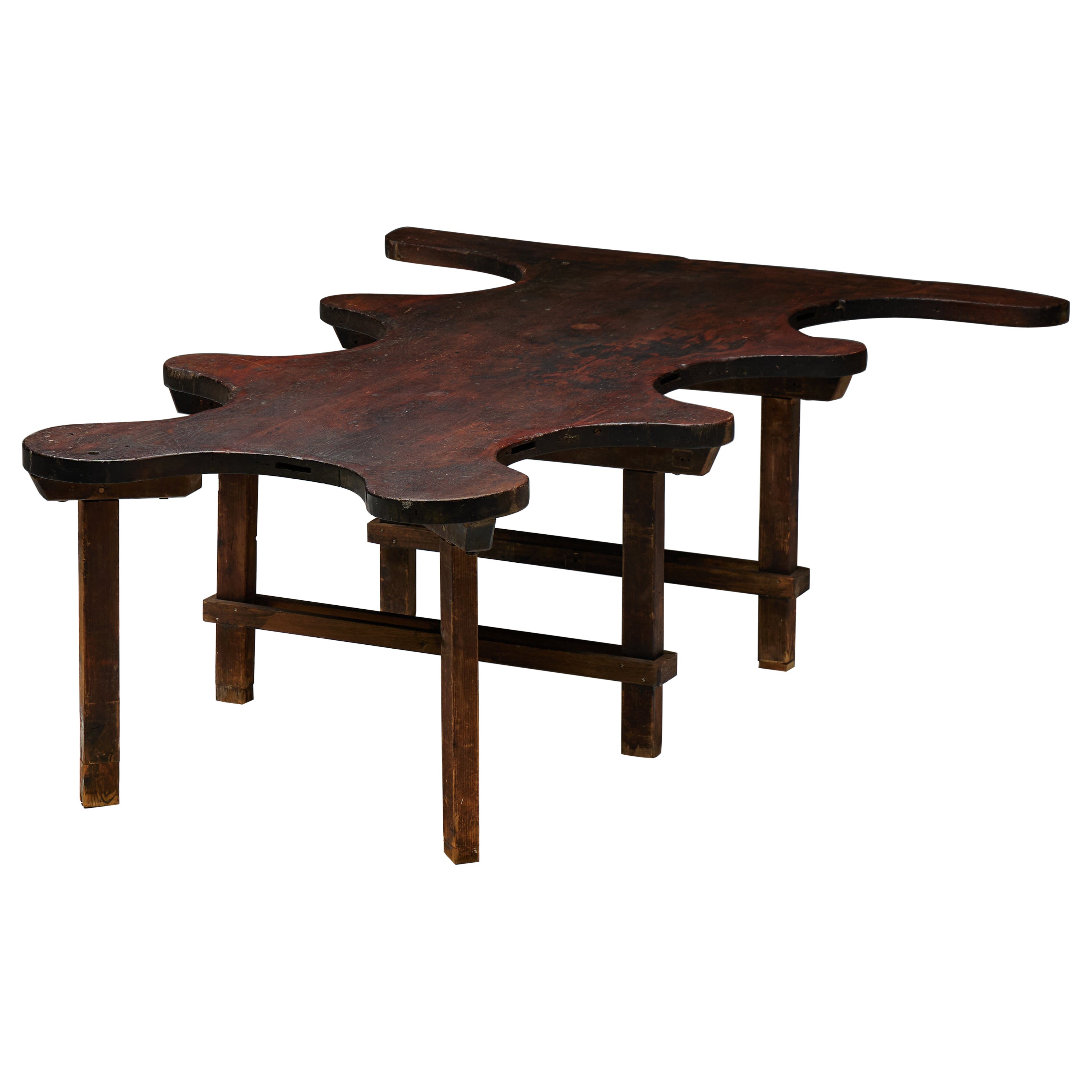 Rustic Free Form Organic Table, France, Late 19th Century For Sale