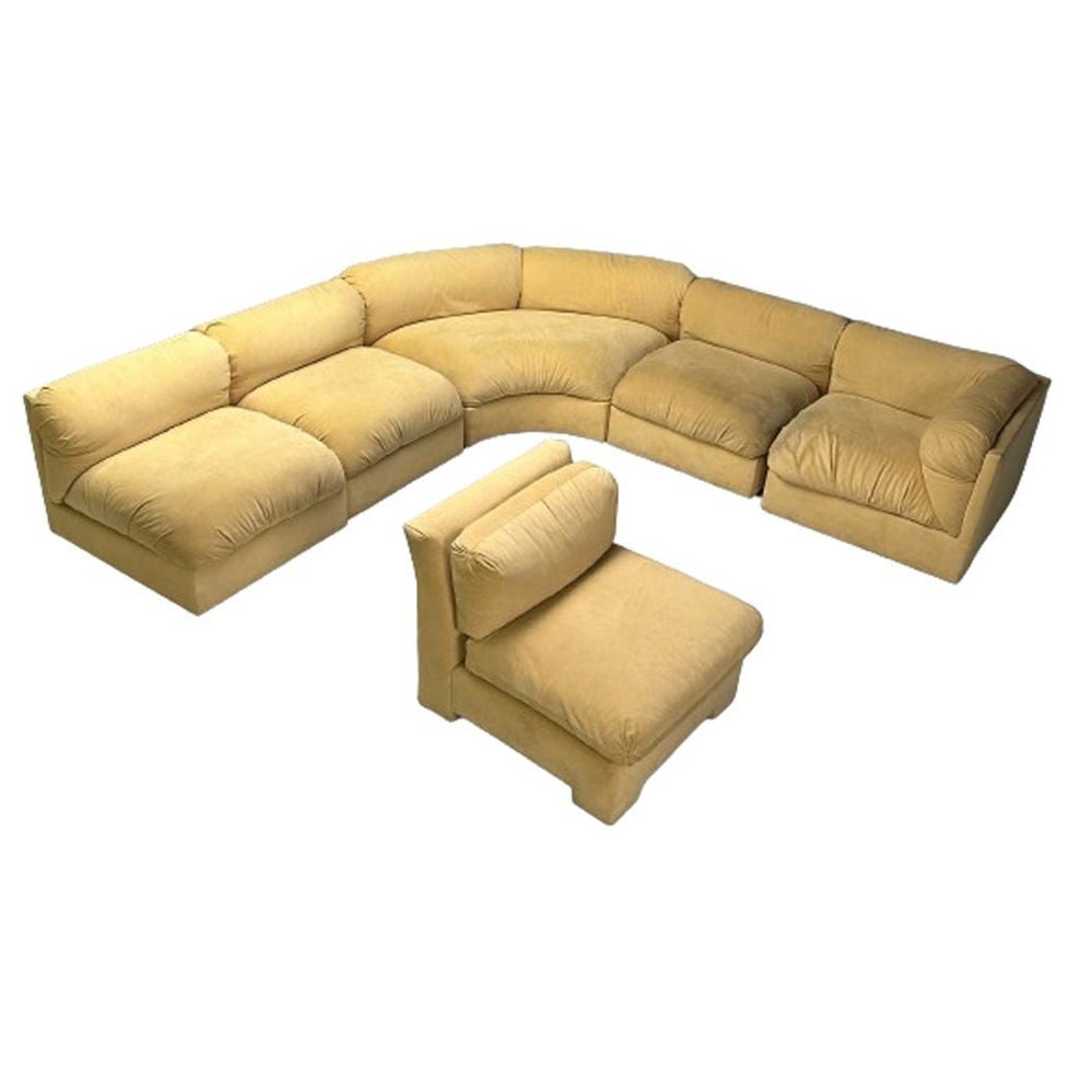 Erwin-Lambeth, Mid-Century Modern, Large Modular Sectional Sofa, Re-upholstery For Sale