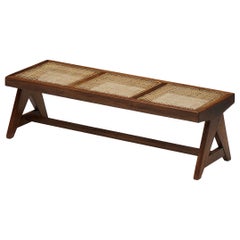 Used Teak Bench PJ-SI-33B by Pierre Jeanneret, India, 1950s
