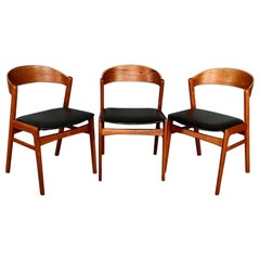 3 chaises de salle à manger Dux Of Sweden Ribbon Mid Century Vintage Retro MCM