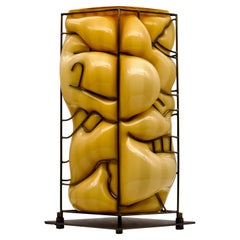 Murano Venini Glass "Totem" Floor or Table Lamp by Toso & Massari Italy 2001