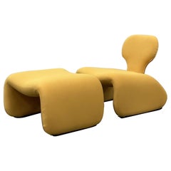 Used Djinn Chair + Ottoman by Olivier Mourgue for Airborne