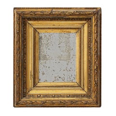 Miroir français du 19ème siècle en bois doré