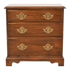 Harden Furniture Georgian Solid Cherry Wood Three-Drawer Bedside Chest