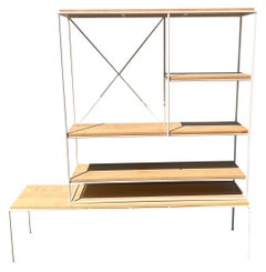 Used Paul McCobb Planner Group Attributed Etagere in White Iron and Light Maple