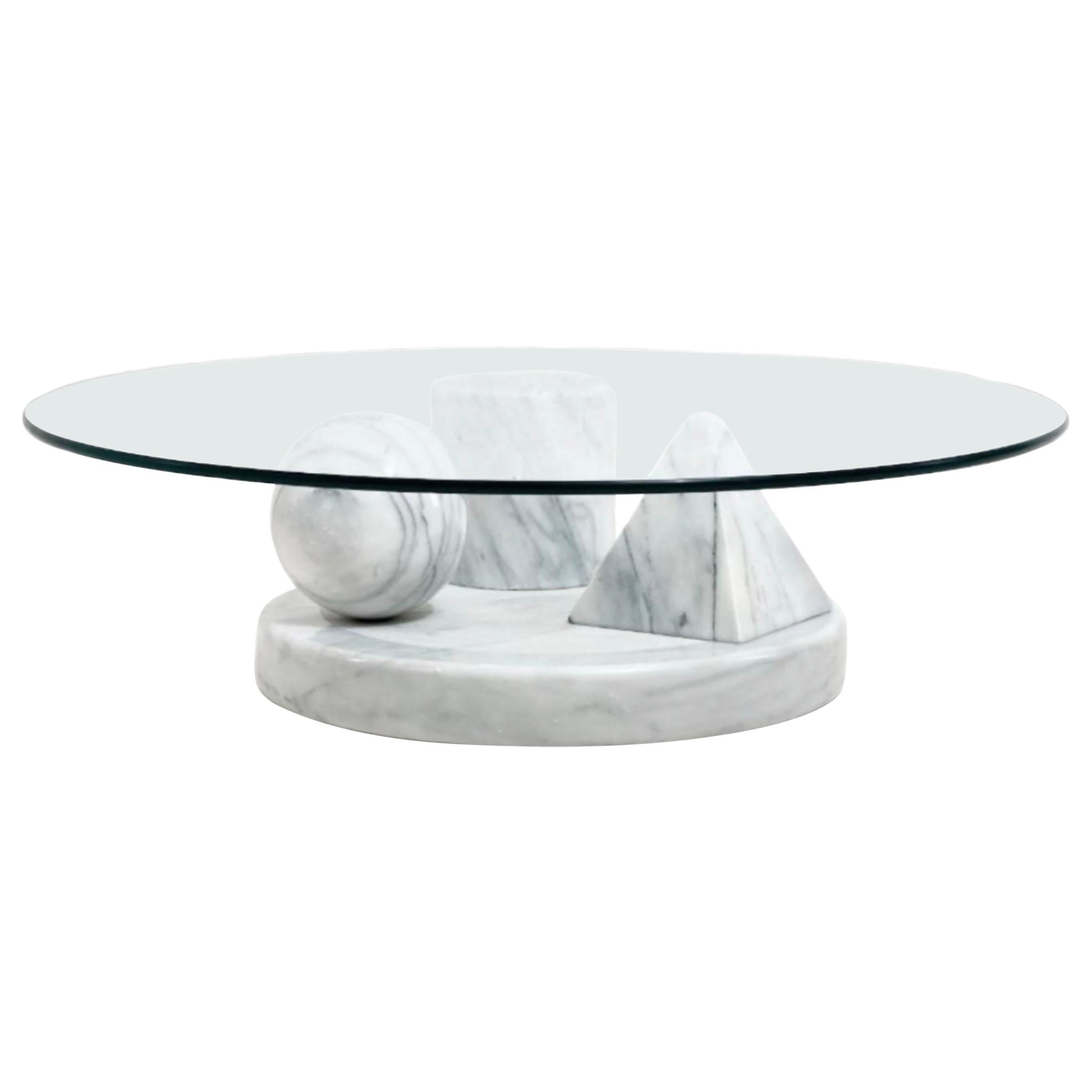 Massimo Vignelli "Metafora" Round Table with Base For Sale