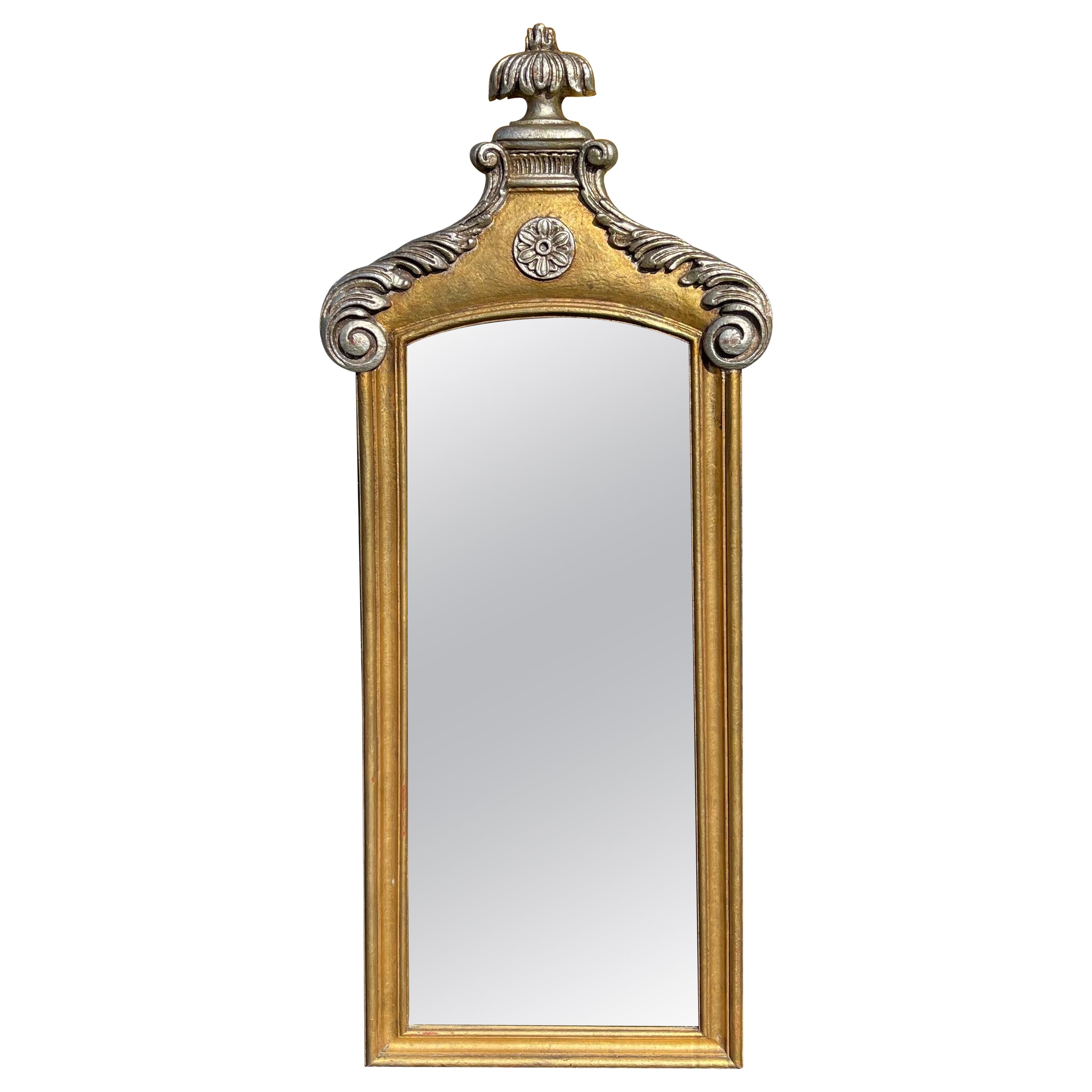 Francisco Hurtado Spanish Silver & Gold Leaf Gilt Wall Mirror For Sale