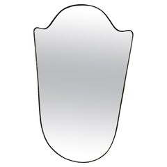 Retro Italian Shield Wall Mirror 1970s