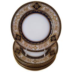 Six Theodore Haniland Limoges Dinner Plates, 19th Century