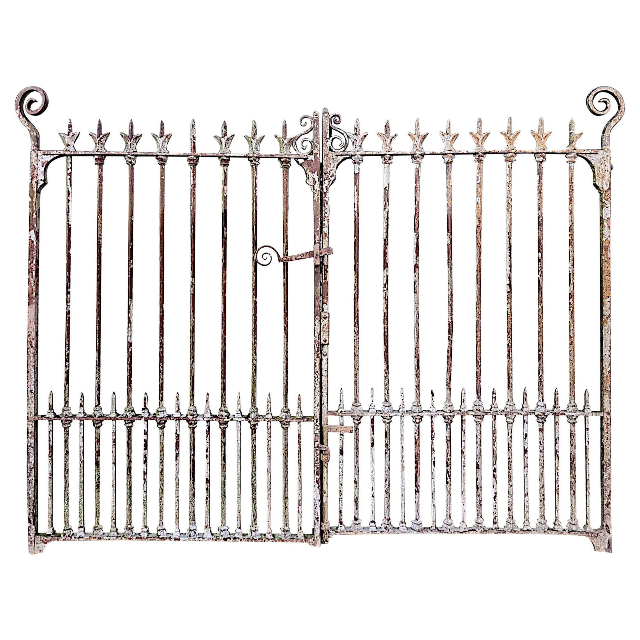  A Very Rare Set of Large 19th Century Estate Entrance Gates For Sale