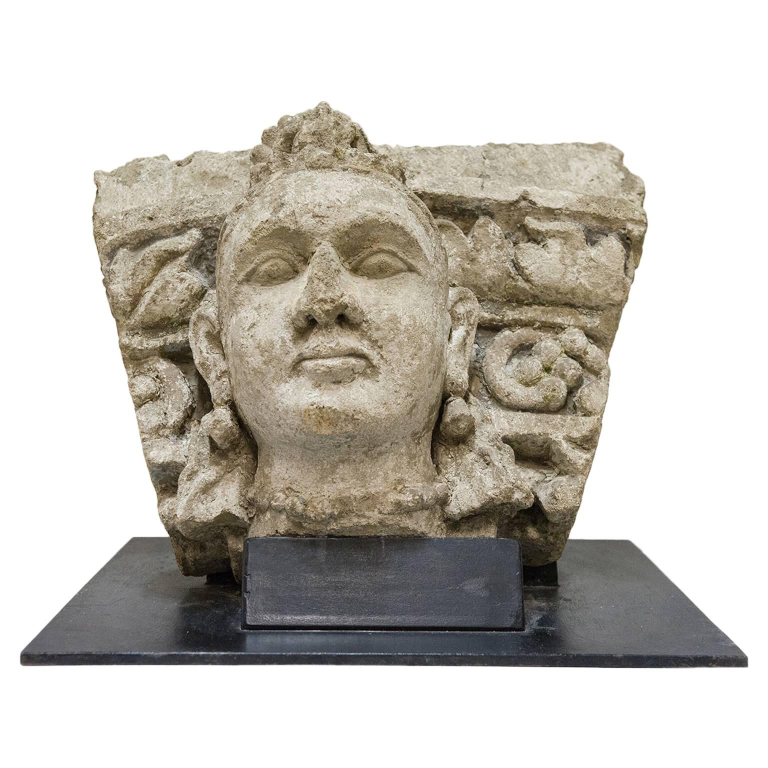  Museal Stone Gandhara Large Sculpture For Sale