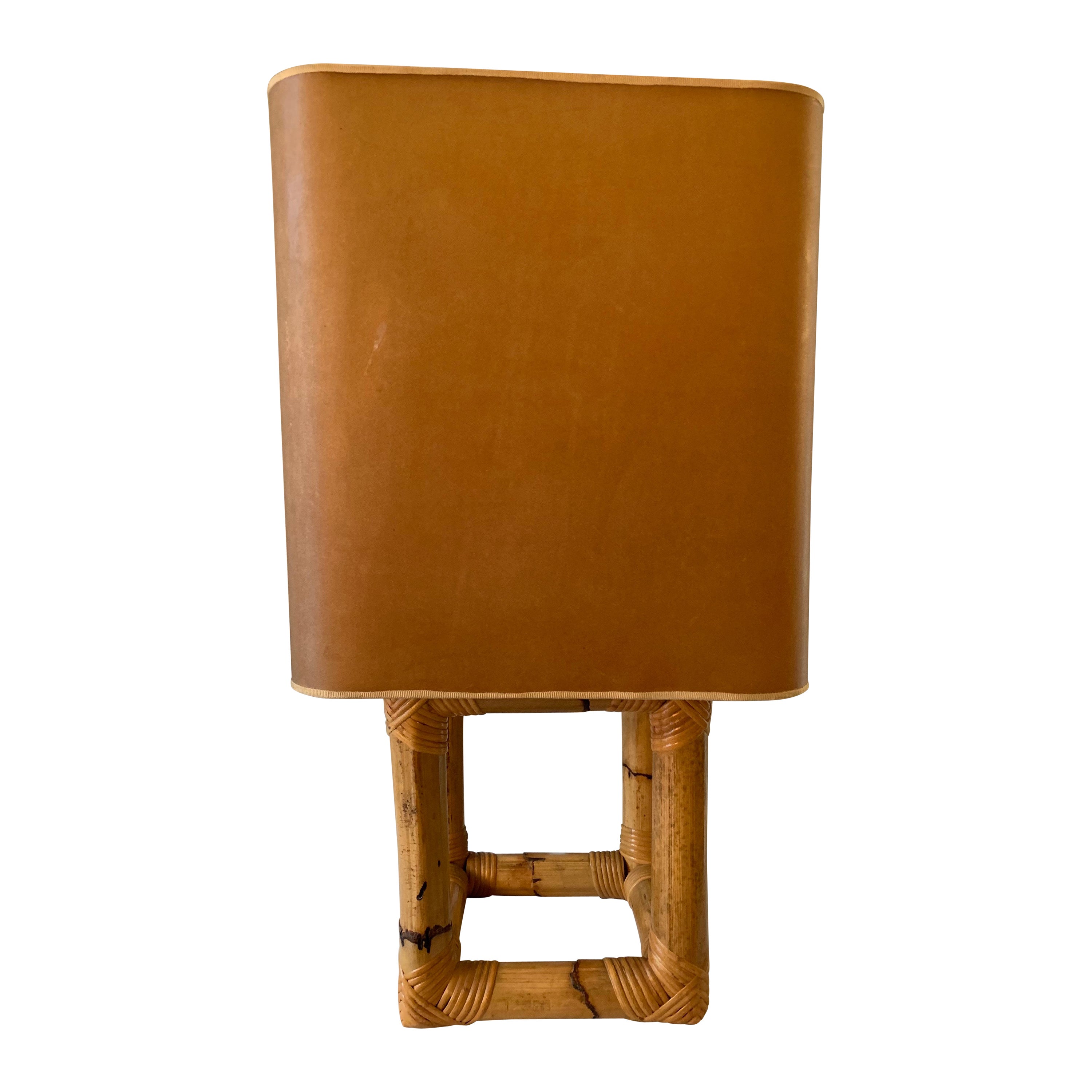 1970s Bamboo Table Lamp