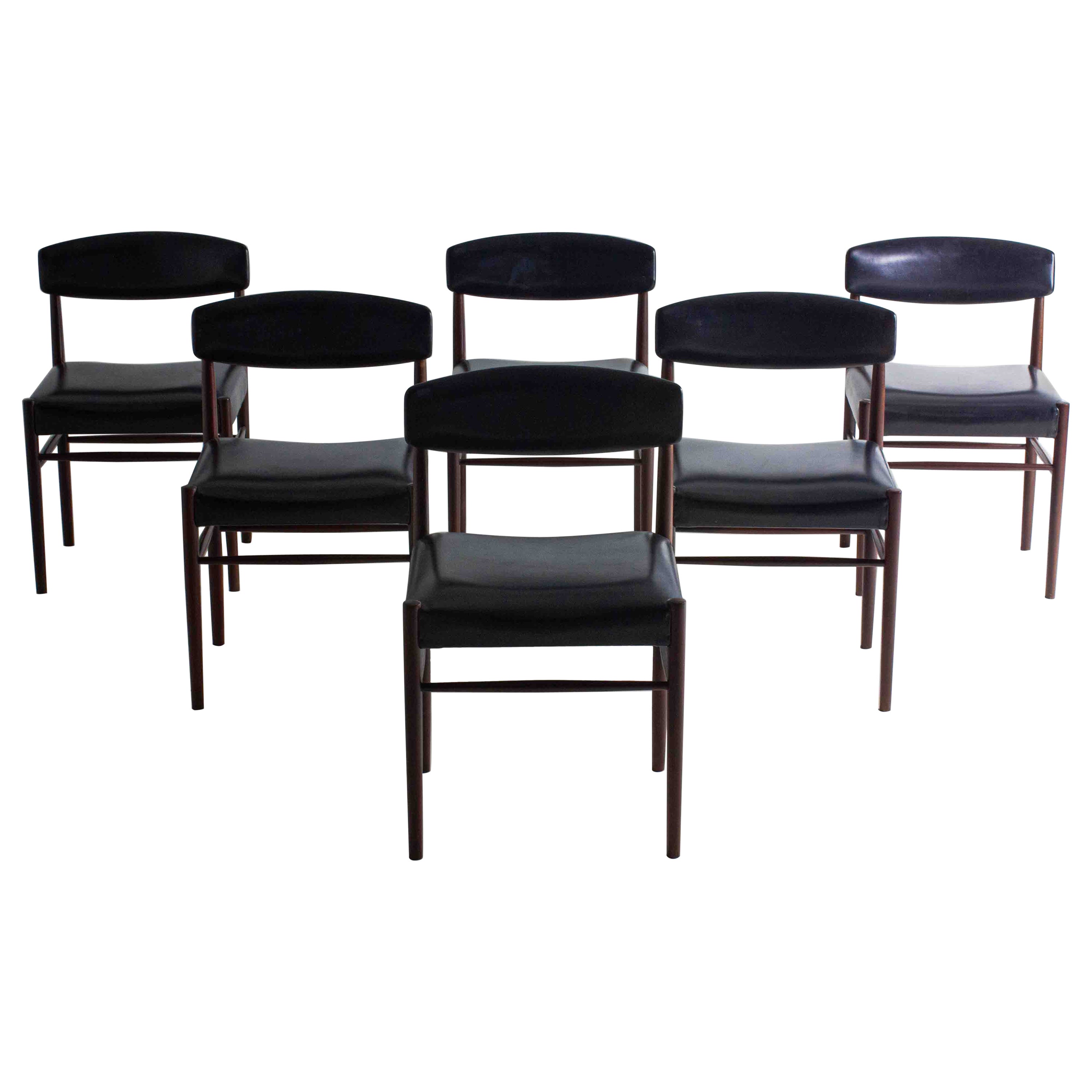 Mid-century dining chairs by Oswald Vermaercke for V-form, Belgium 1960s For Sale