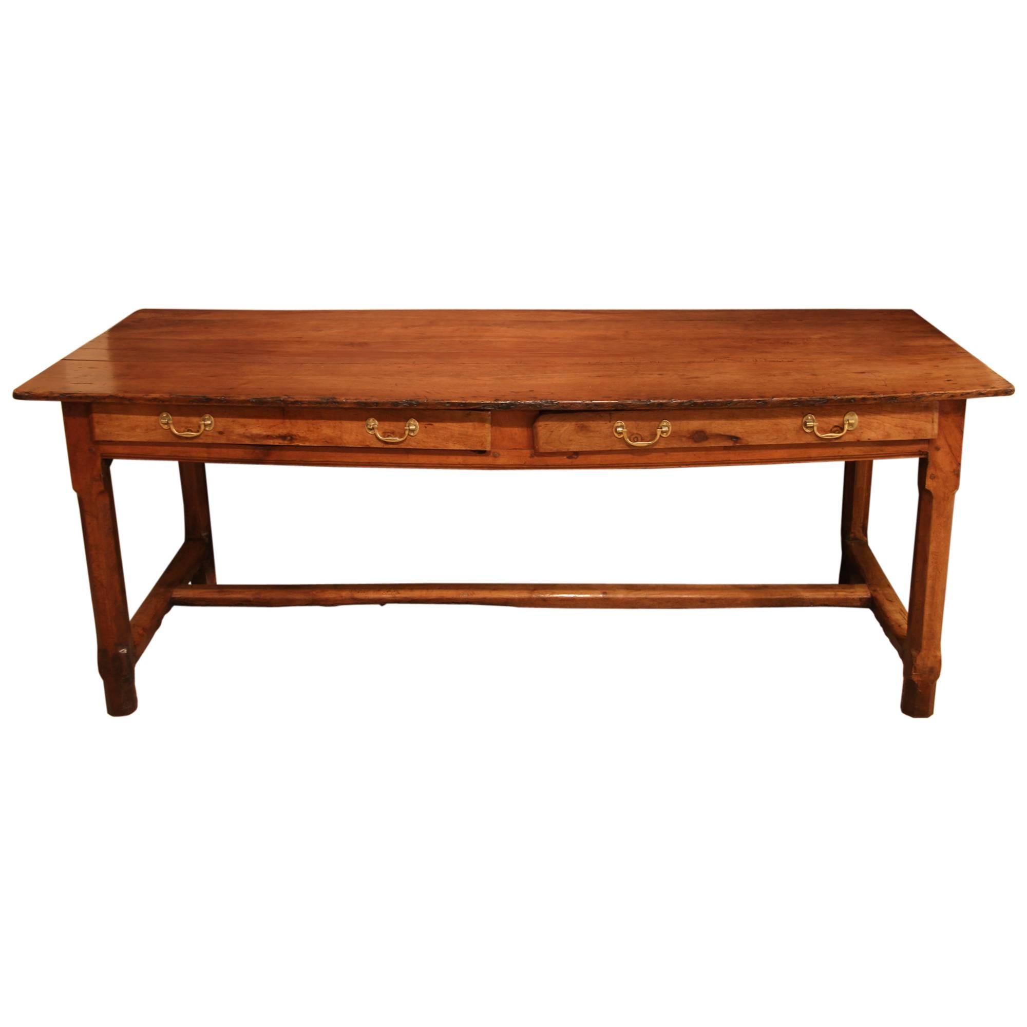 Early 19th Century Cherrywood French Farmhouse Table For Sale