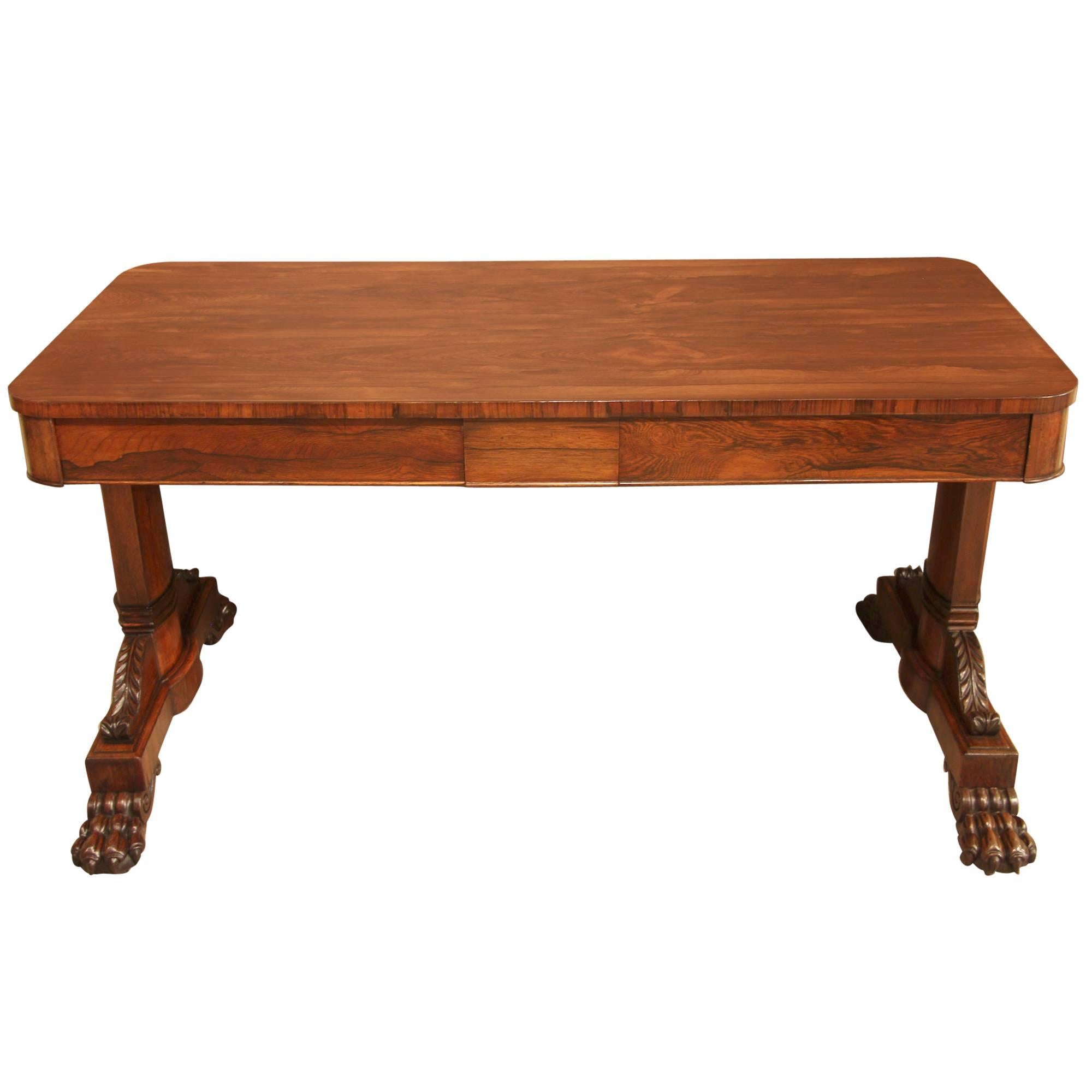 William iv Rosewood Library Table, circa 1835 For Sale