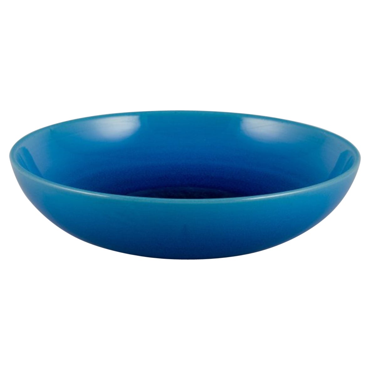 Carl Harry Stålhane for Rörstrand. Ceramic bowl in turquoise glaze.