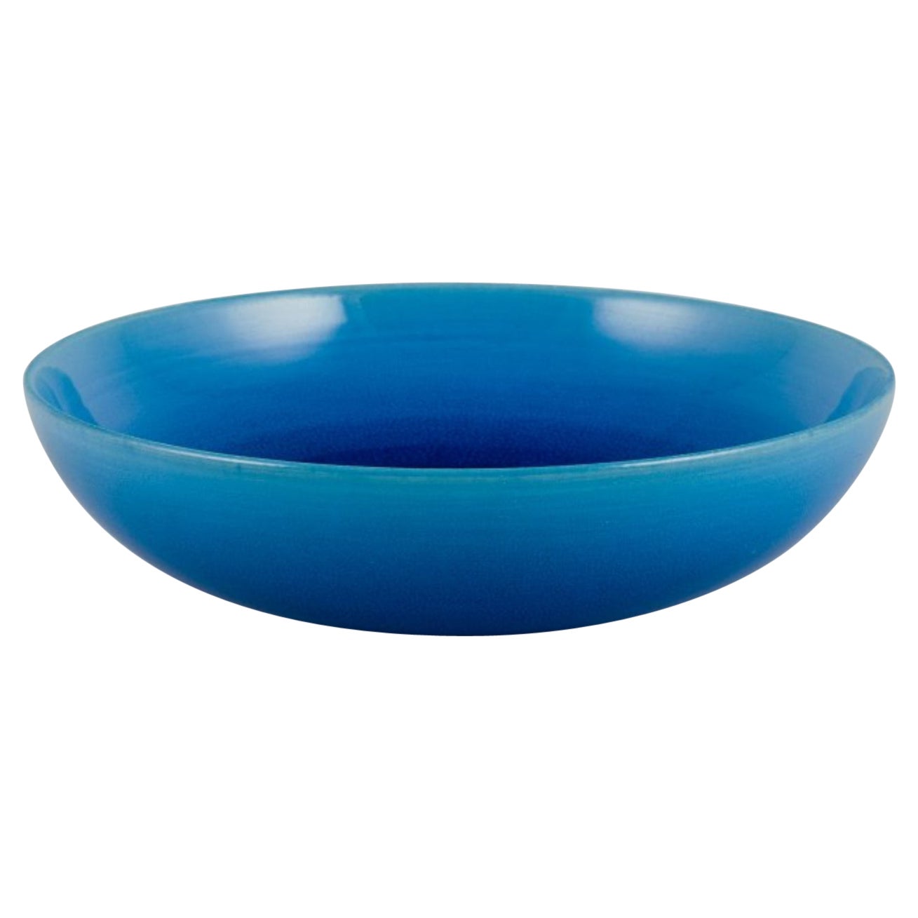 Carl Harry Stålhane for Rörstrand. Ceramic bowl in turquoise glaze. Mid-20th C. For Sale
