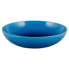 Carl Harry Stålhane, Rörstrand. Ceramic bowl in turquoise glaze. Mid-20th C.