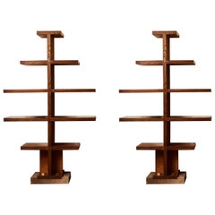 Pair of wooden shelves by Studio Glustin