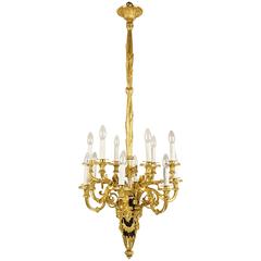 Louis XVI Style Gilt Bronze Chandelier Attributed to Beurdeley Maison (1818-1895 4