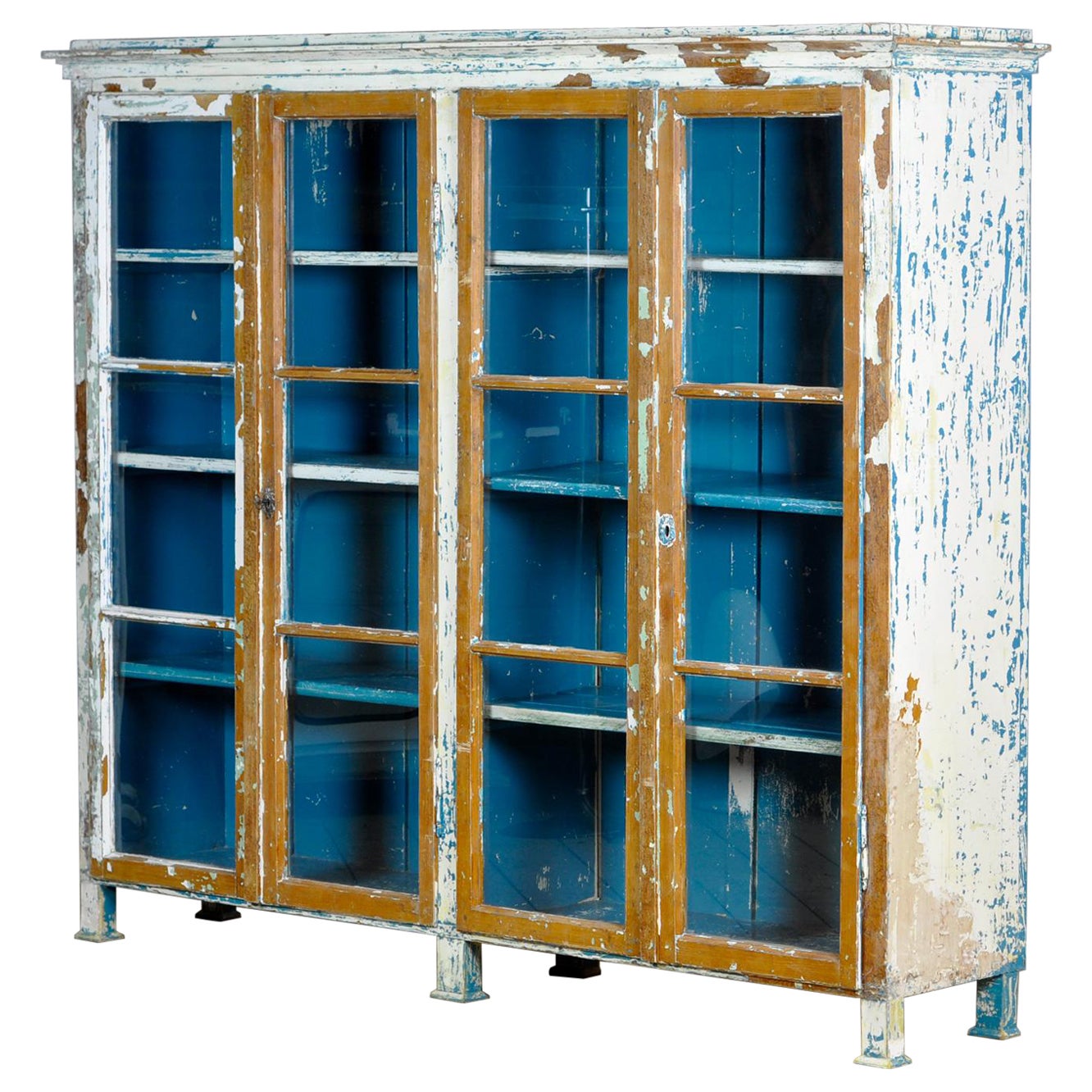 Large pine display cabinet, 1930’s For Sale