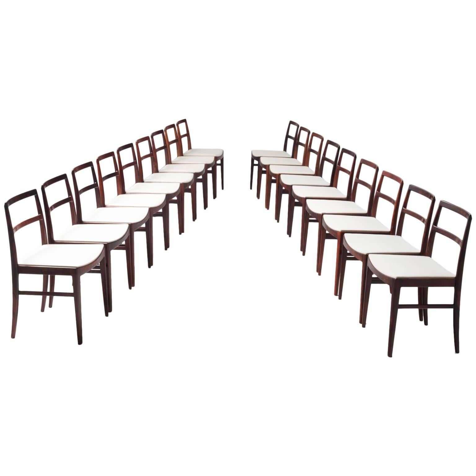 Arne Vodder Set of 18 Rosewood Chairs