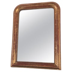 Miroir en bois doré Antique Louis Philippe France Fin du 19ème siècle de haute qualité