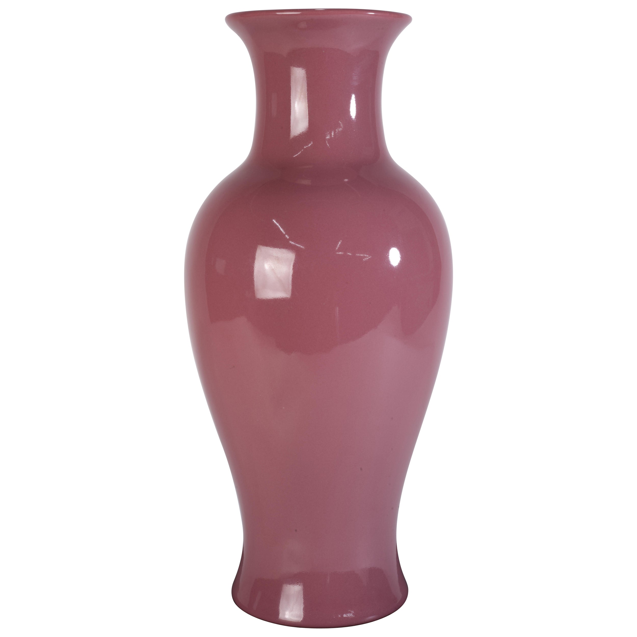 Royal Haeger Mauve Pink Elongated Vase For Sale