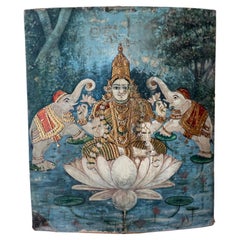 Déesse indienne antique du Tanjore  Laxmi Painting