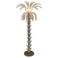Lampadaire en forme de palmier en verre de Murano irisé