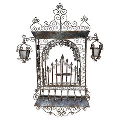 Used Wall Hanging Palm Beach Wrought Iron Gate Mizner Style