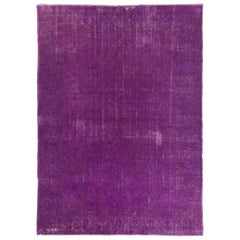 8.2x11.5 Ft Purple Large Area Rug, Handmade in Turkiye, Modern Floral Carpet