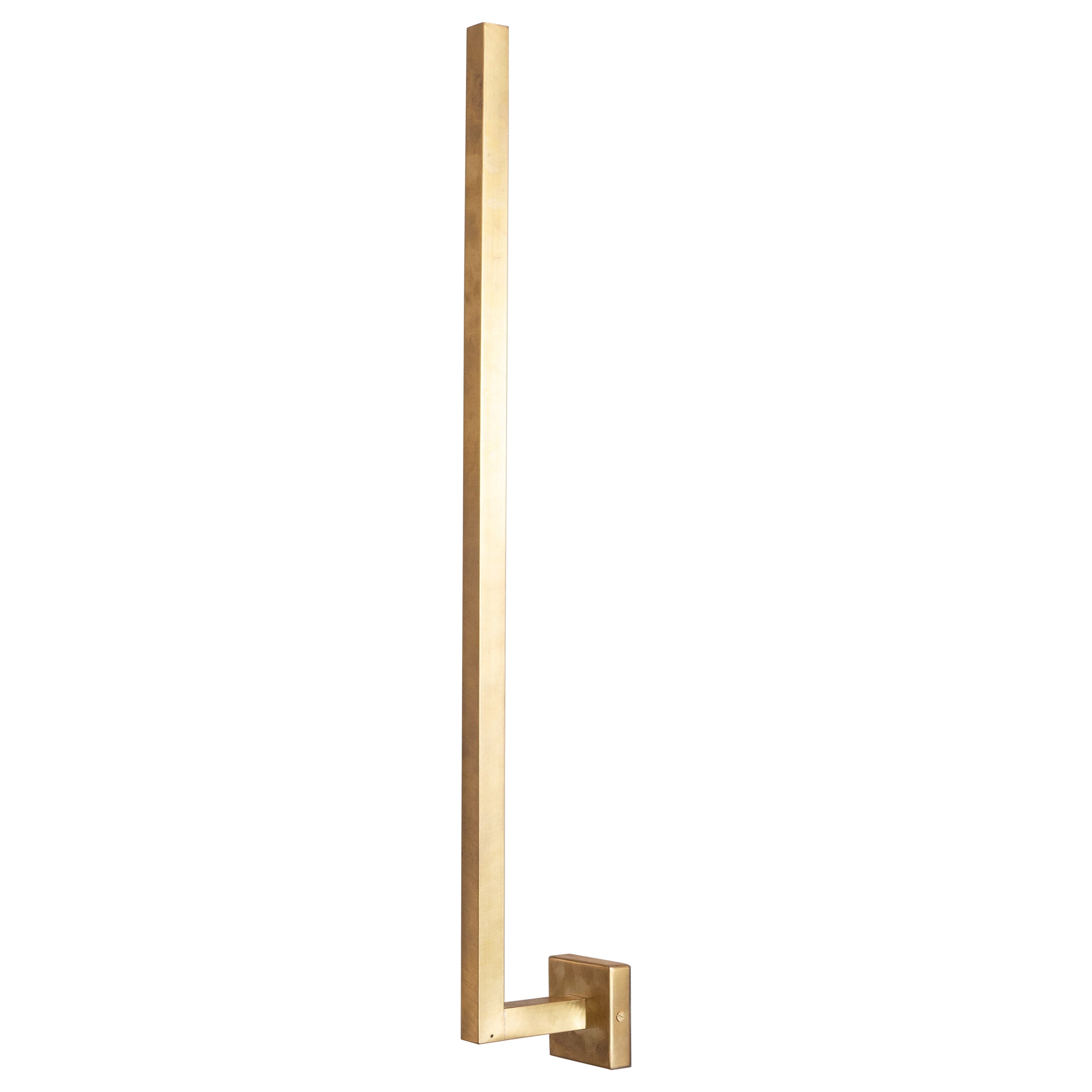 Solid Brass Contemporary-Modern Wall Light Handcrafted in Italy For Sale