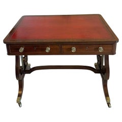 Antiker freistehender Regency-Schreibtisch aus Mahagoni in hervorragender Qualität