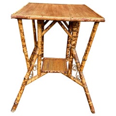 Table victorienne en bambou du 19ème siècle b6