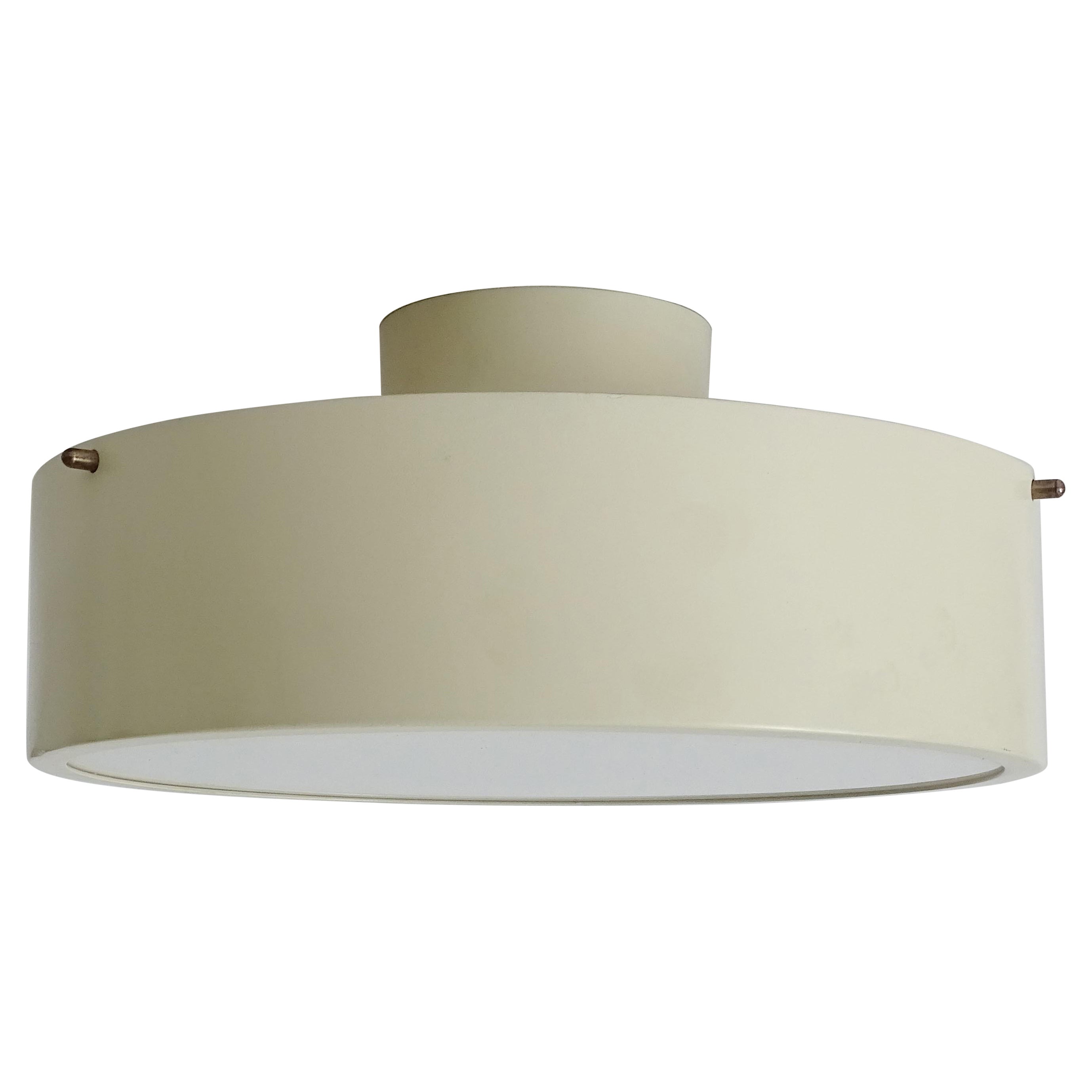Minimal Tito Agnoli Flush Mount Ceiling Lamp for Oluce, Italy 1960s For Sale